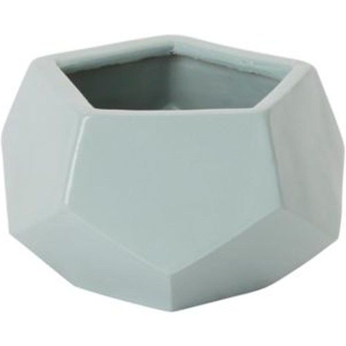 Pot Rond ?Maill? Motifs G?Om?Triques Vert D'eau - 9?Cm