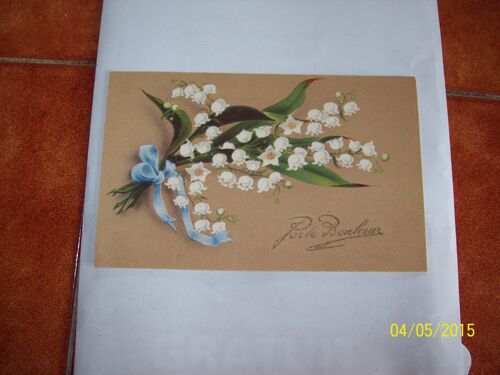 Lot De 3 Cartes Postales Muguet Porte Bonheur 1940
