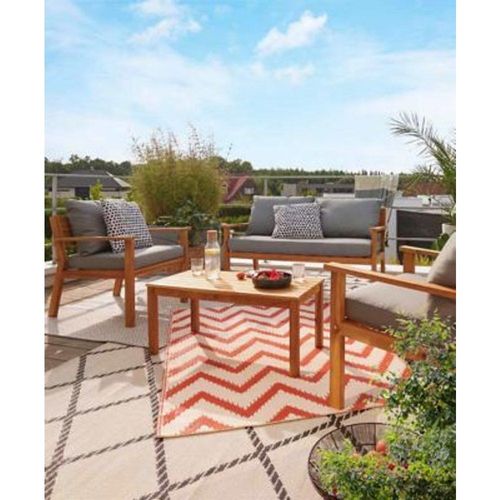 Salon De Jardin Bas Goodhome Denia Bois 4 Personnes