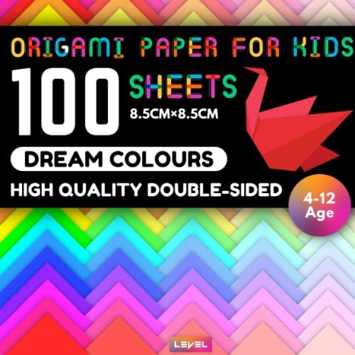 Origami Paper For Kids 100 Sheets Dream Colours (8.5×8.5cm):: Level Origami Paper: High Quality Double-Sided Origami Sheets Printed With 10 Different Colours (Dark To Light Shade)