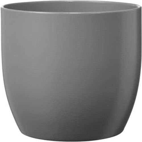 Pot Rond C?Ramique Gris - 12 Cm