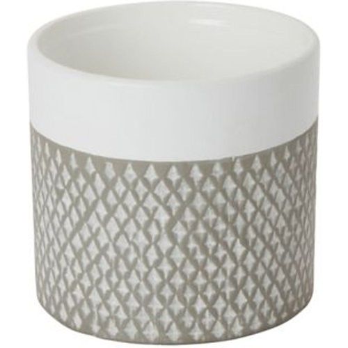 Pot Rond Semi-?Maill? Gris - 12?Cm