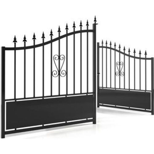 Portail Fer Braga Noir - 350 X H.120/174 Cm