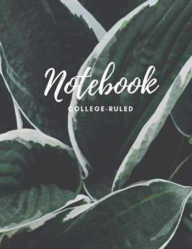 Notebook College-Ruled: Plant Leaves