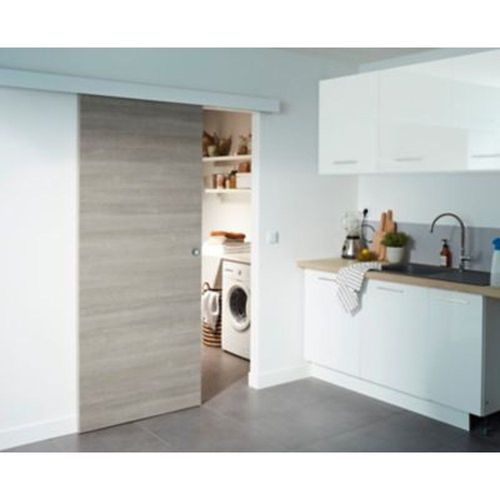 Porte Coulissante Geom Summa Gris Clair H.204 X L.83 Cm