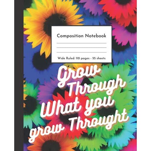 Composition Notebook: Sunflower Composition Notebook College Ruled, Wide Ruled, Sunflower Lovers Ruled Composition Notebook For School, College Student And Teacher
