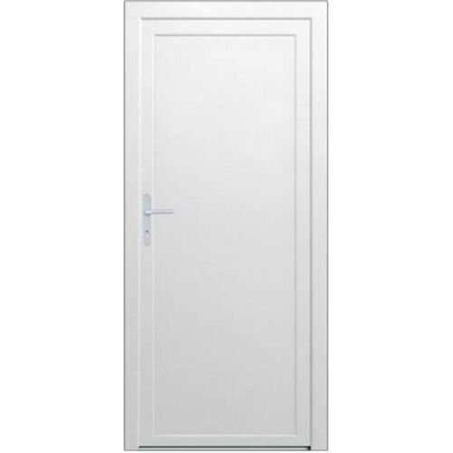 Porte de service pleine PVC 80 x h.205 cm poussant droit