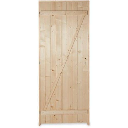 Porte de service bois 80 x h.200 cm poussant droit