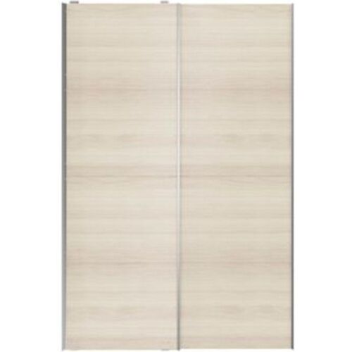 Portes de placard coulissantes 2 vantaux panneaux effet ch?ne GoodHome Atomia H. 225 x L. 150 x ?p. 5 5 cm