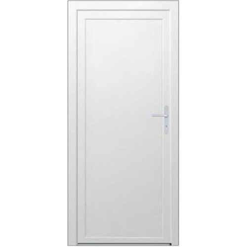 Porte de service pleine PVC 80 x h.205 cm poussant gauche