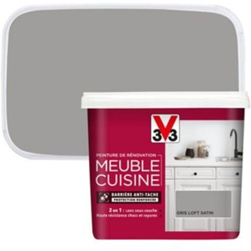 Peinture de r?novation meuble cuisine V33 gris loft satin 750ml