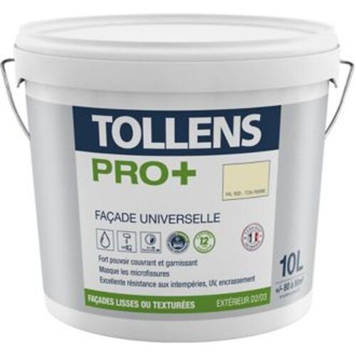 Peinture fa?ade universelle Tollens pro+ pierre 10L