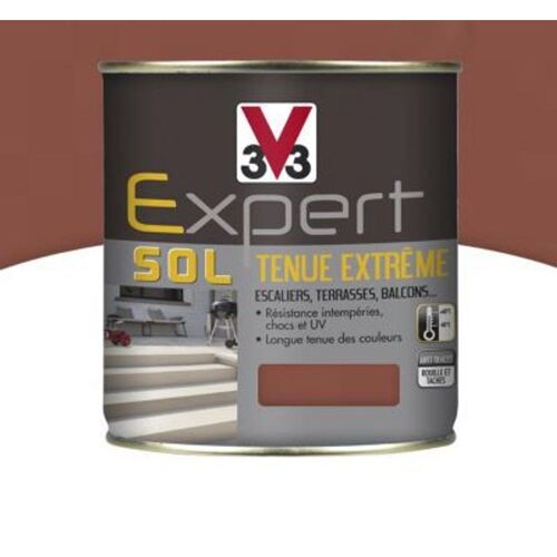 Peinture pour sol int?rieur ext?rieur tenue extr?me V33 rouge oxyde 2 5L