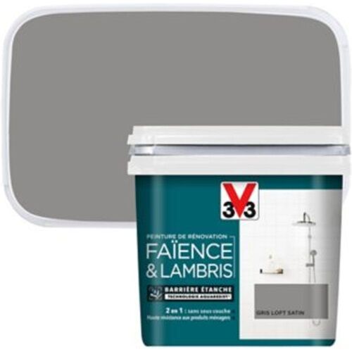 Peinture de r?novation fa?ence et lambris V33 gris loft satin 750ml