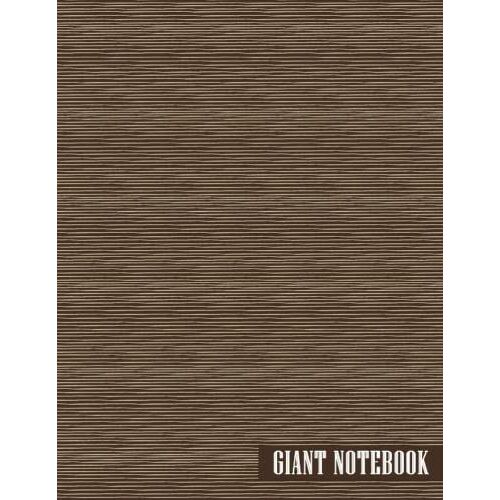 Giant Notebook: 500 Pages Wide-Ruled Jumbo-Sized Notebook | Cute Retro Vintage Line Brown Matte Cover | Big Blank Lined Journal | 250 Sheets 8.5x11in ... For Professionals, Students, Artists, Writers