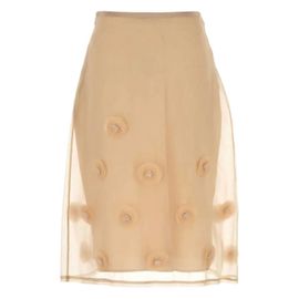 Max Mara Jupe Mi-Longue Ombrosa À Fleurs - Tons Neutres