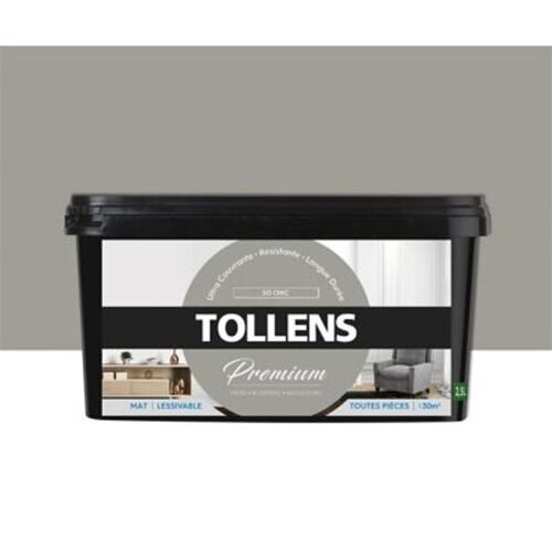 Peinture Tollens premium murs  boiseries et radiateurs so chic mat 2 5L