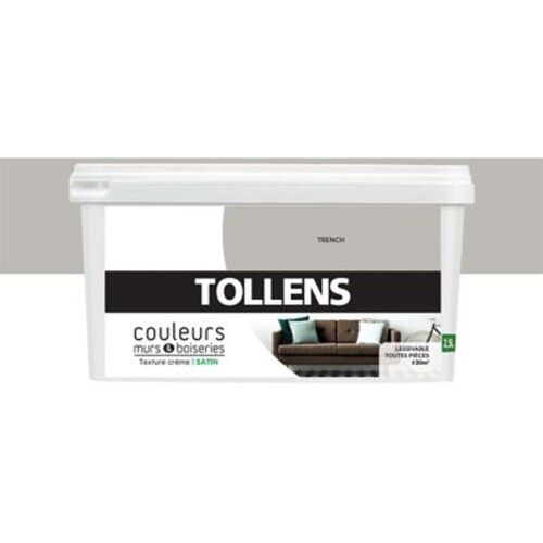 Peinture murs et boiseries Tollens trench satin 2 5L