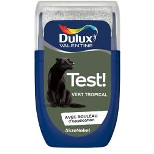 Testeur peinture murs et boiseries Dulux Valentine Cr?me de couleur vert tropical 30ml