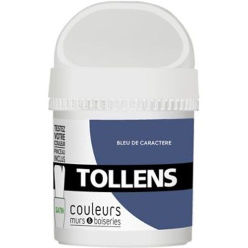 Testeur peinture murs et boiseries Tollens bleu de caract?re satin 50ml