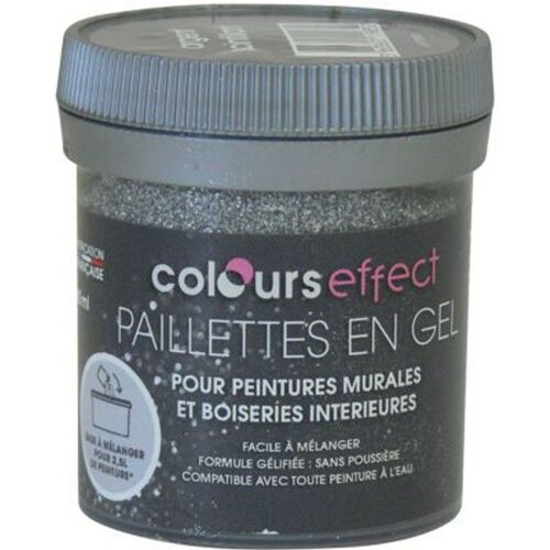 Gel effet paillettes argent? 80 ml Colours