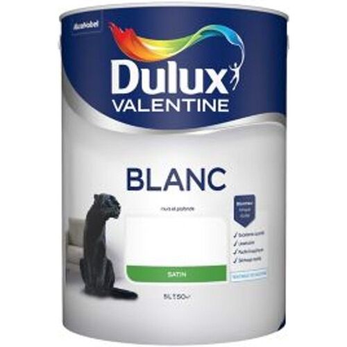 Peinture Bicouche Murs Et Plafonds Dulux Valentine Blanc Satin 5L