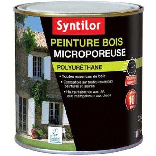 Peinture bois microporeuse int?rieur ext?rieur satin? Ivoire clair Syntilor 0 5L