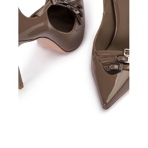 Le Silla Escarpins Morgana 120 Mm En Cuir Verni - Marron