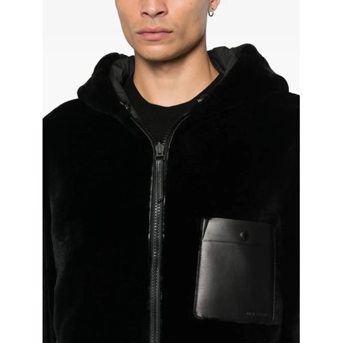 Yves Salomon Veste Réversible À Capuche - Noir