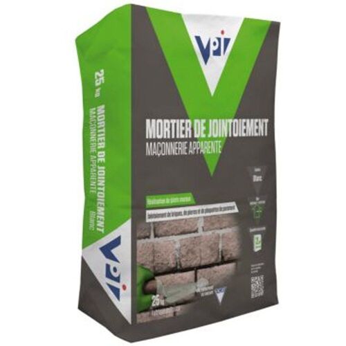 Mortier de jointoiement blanc 25 kg