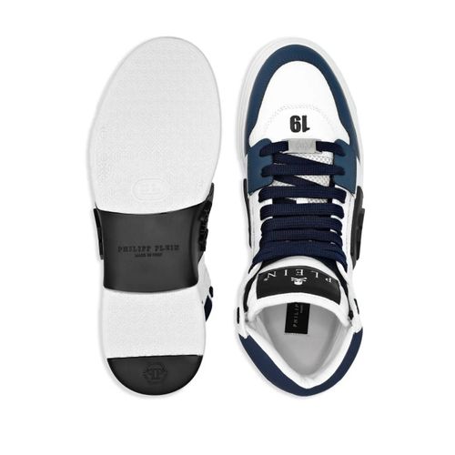 Philipp Plein Baskets Montantes À Lacets - Blanc
