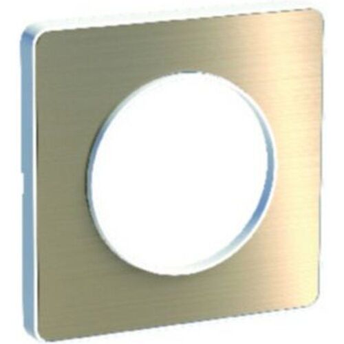Plaque 1 poste Schneider electric Odace Bronze