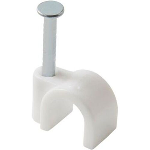 100 cavaliers ronds en nylon DIALL -  5 ? 6 mm blanc