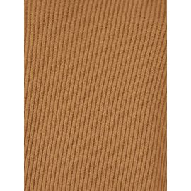 Max Mara Robe Mi-Longue En Maille Nervurée - Marron