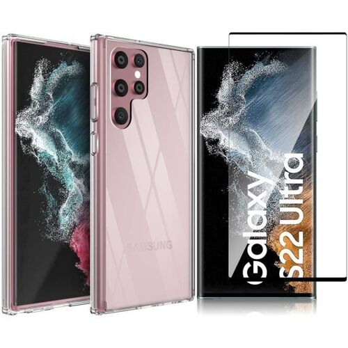 Coque Silicone TPU Transparente + Verre Trempe Pour Samsung Galaxy S22 Ultra 5G ®