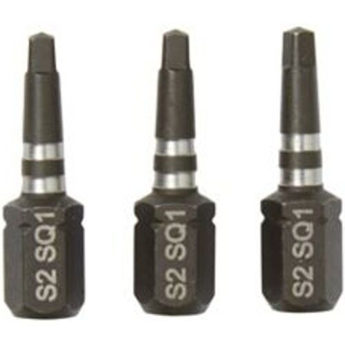 Embout de vissage torsion impact SQ1 25?mm Erbauer - 3 pi?ces