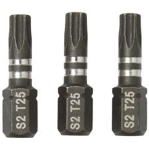 Embout de vissage torsion impact TX25 25?mm Erbauer - 3 pi?ces