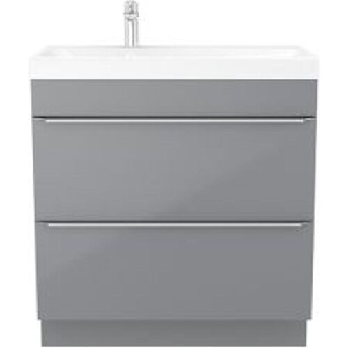 Meuble sous vasque ? poser GoodHome Imandra gris 80 cm + plan vasque Mila