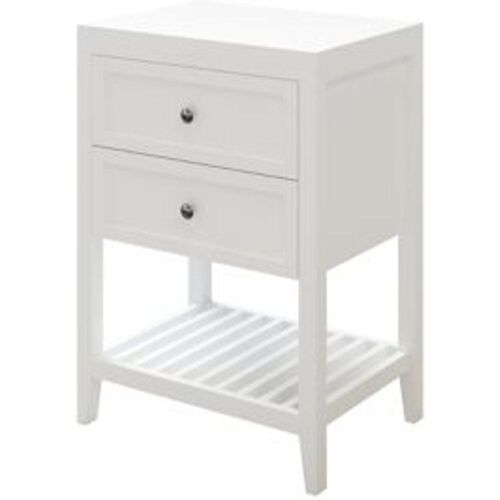 Meuble sous vasque ? poser 2 tiroirs GoodHome Perma blanc 60 cm + plan de toilette