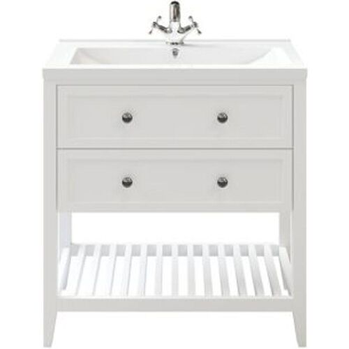 Meuble sous vasque ? poser 2 tiroirs GoodHome Perma blanc 80 cm + plan vasque Nira