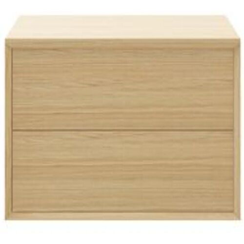 Meuble Sous Vasque ? Suspendre Goodhome Avela Placage Ch?Ne 80 Cm + Plan De Toilette Avela