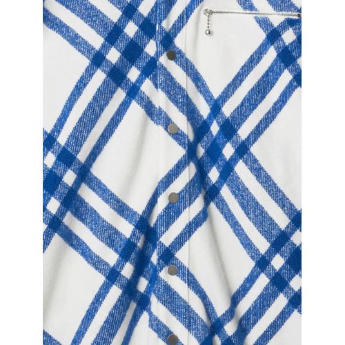 Burberry Chemise En Laine Mélangée À Motif Vintage Check - Blanc