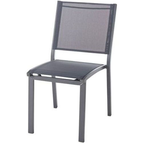 Chaise De Jardin En Métal Et Toile Goodhome Batz Ebony