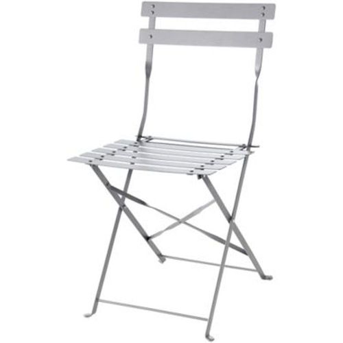 Chaise De Jardin En Métal Goodhome Saba Gris Anthracite