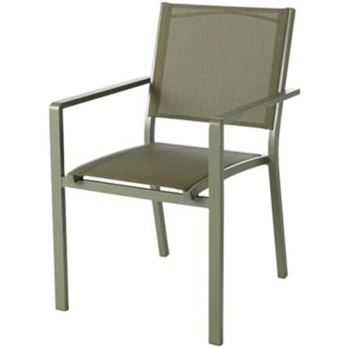 Fauteuil De Jardin En Métal Et Toile Goodhome Batz Kaki