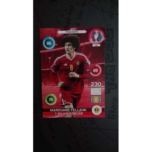 Carte Adrenalyn Xl Euro 2016, Marouane Fellaini, Belgique, 38