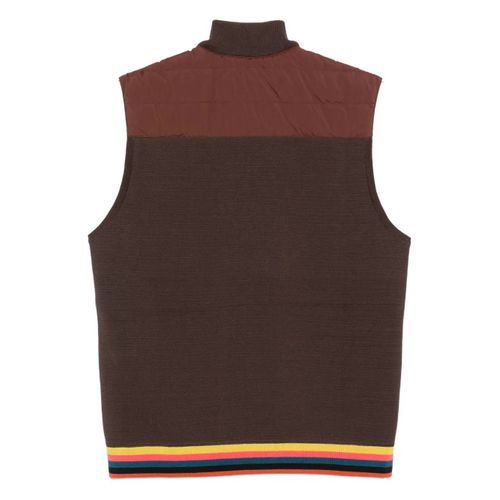 Paul Smith Gilet Matelassé À Fermeture Zippée - Marron