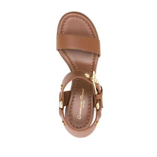 Gianvito Rossi Sandales Compensées En Cuir - Marron