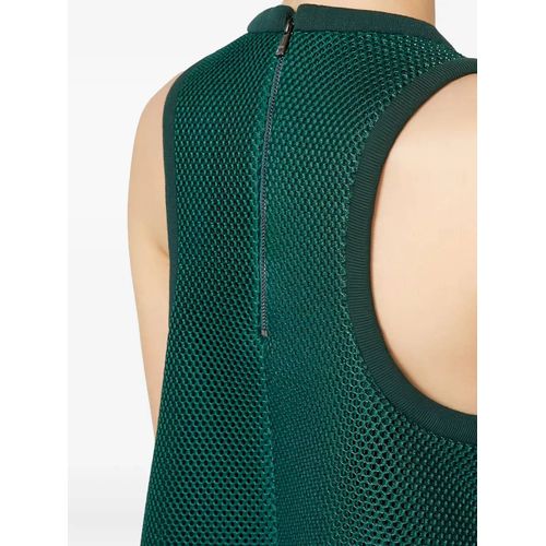 Max Mara Robe Texturée À Design Sans Manches - Vert