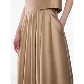 Alberta Ferretti Robe En Satin À Coupe Longue - Tons Neutres